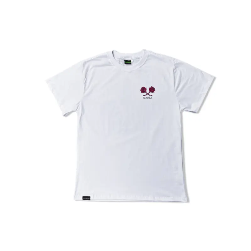 CAMISETA SIMPLE LOGO & ROSAS